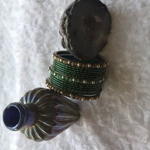 Beaded & Metal Sparkle Bangles bracelets